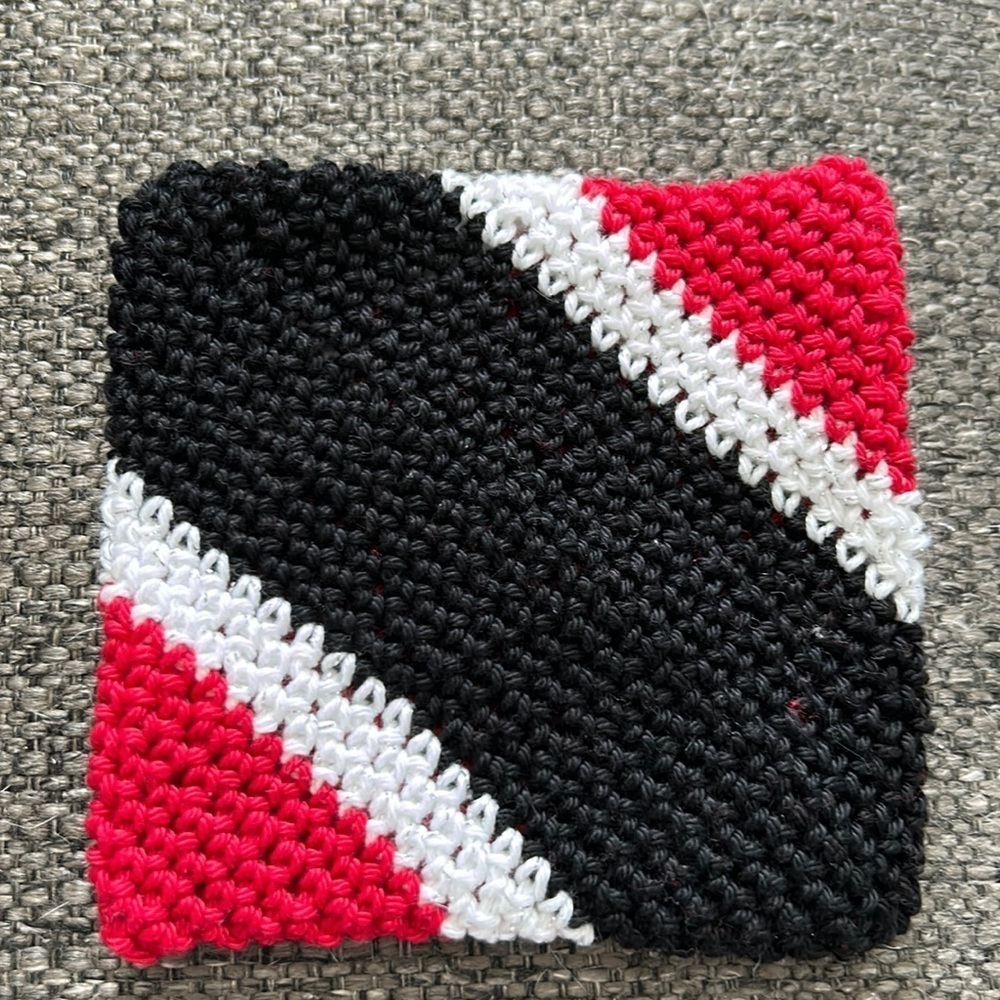UGA Coaster-Signature red and black with a touch of silver for silver britches